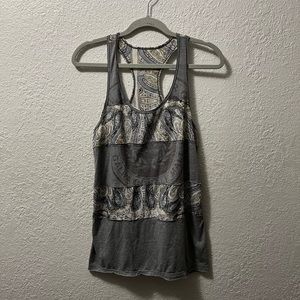 Free People we the free paisley racer back tank top